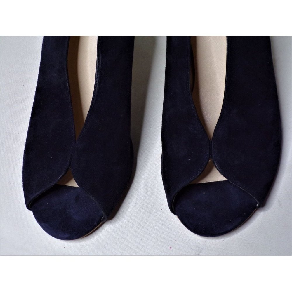 🆕 PAUL GREEN Avanti Peep Toe Slingback Pump Shoes Suede Black 9.5 - Picture 3 of 9